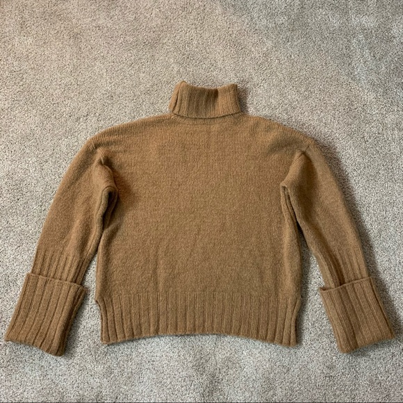 YEAR of THE DRAGON Stars Cross BEIGE WOOL Oversized JEWELED Turtleneck SWEATER - Picture 2 of 9